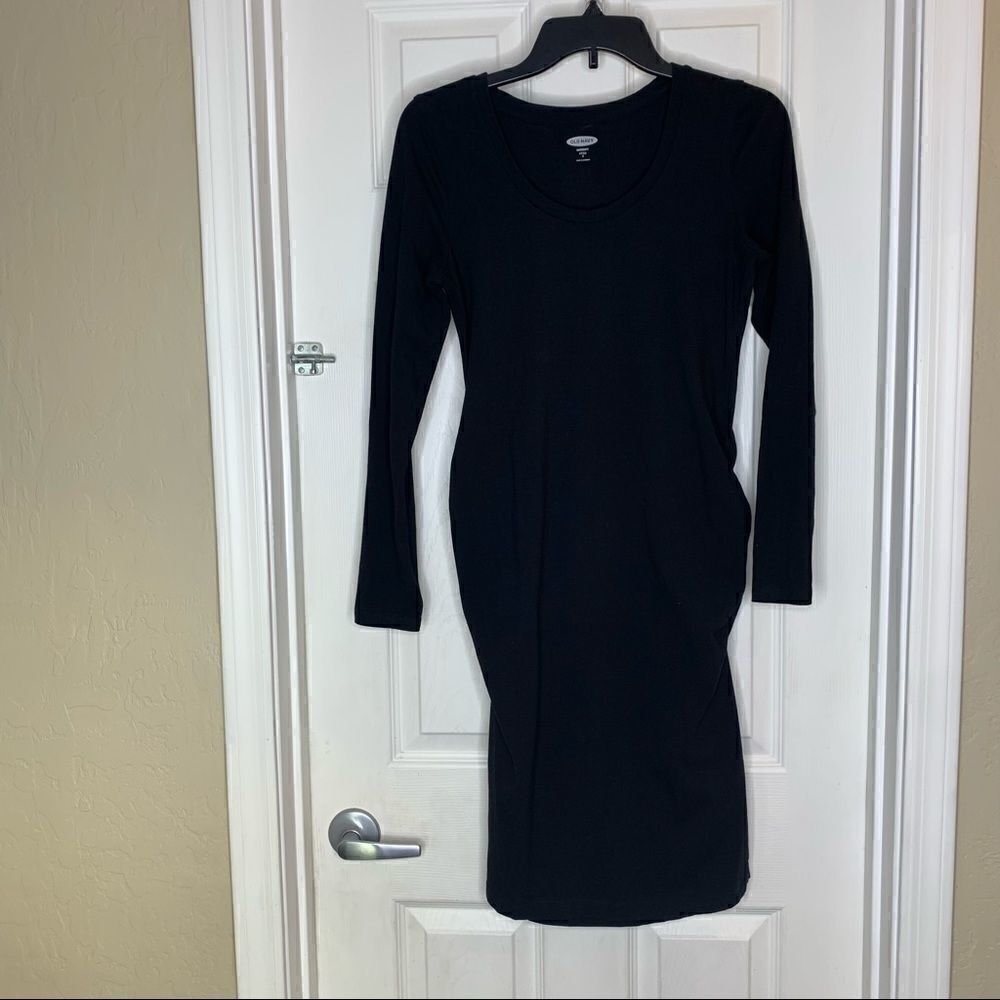 Old Navy Black Maternity Dress Size Small Fitted